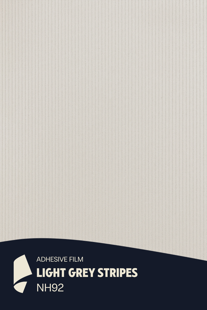 [NH92/ML] Film Adhésif Soyeux Strié Light Grey Stripes CoverStyl NH92/PL/LV (Au mètre linaire soit 1,22m² par ml)