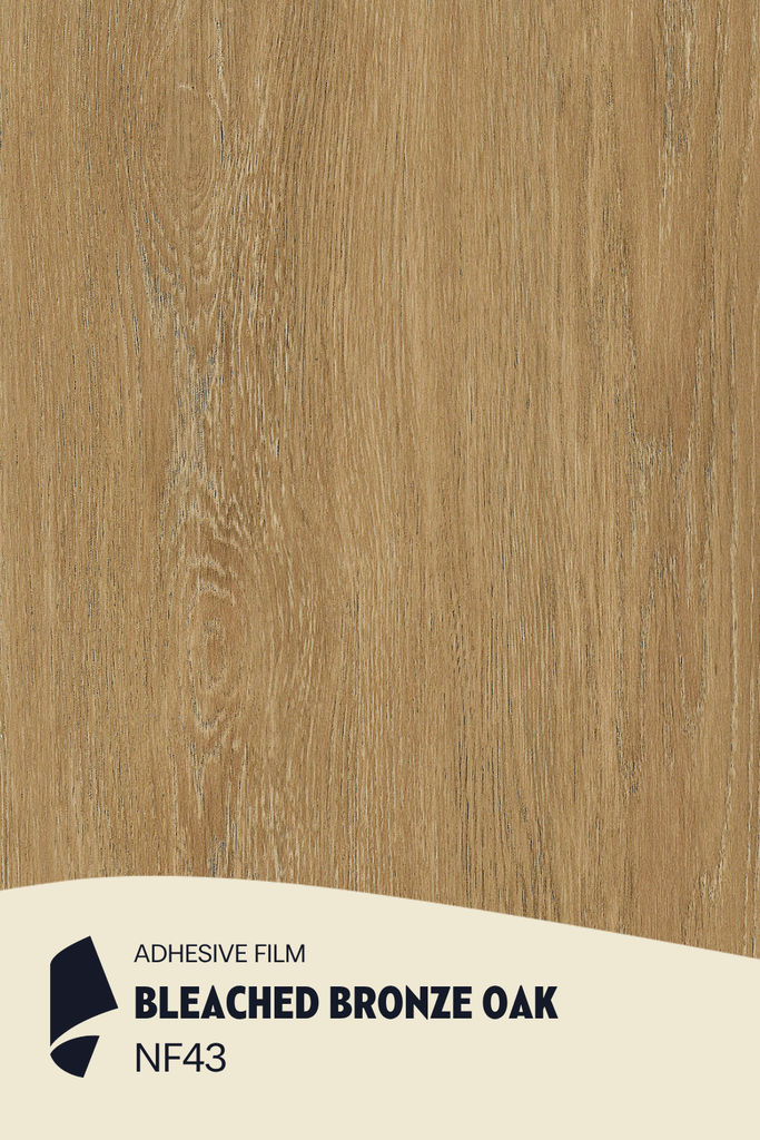 [NF43/ML] Film Adhésif Bois Moyen Bleached Bronze Oak CoverStyl NF43/LV (Au mètre linaire soit 1,22m² par ml)