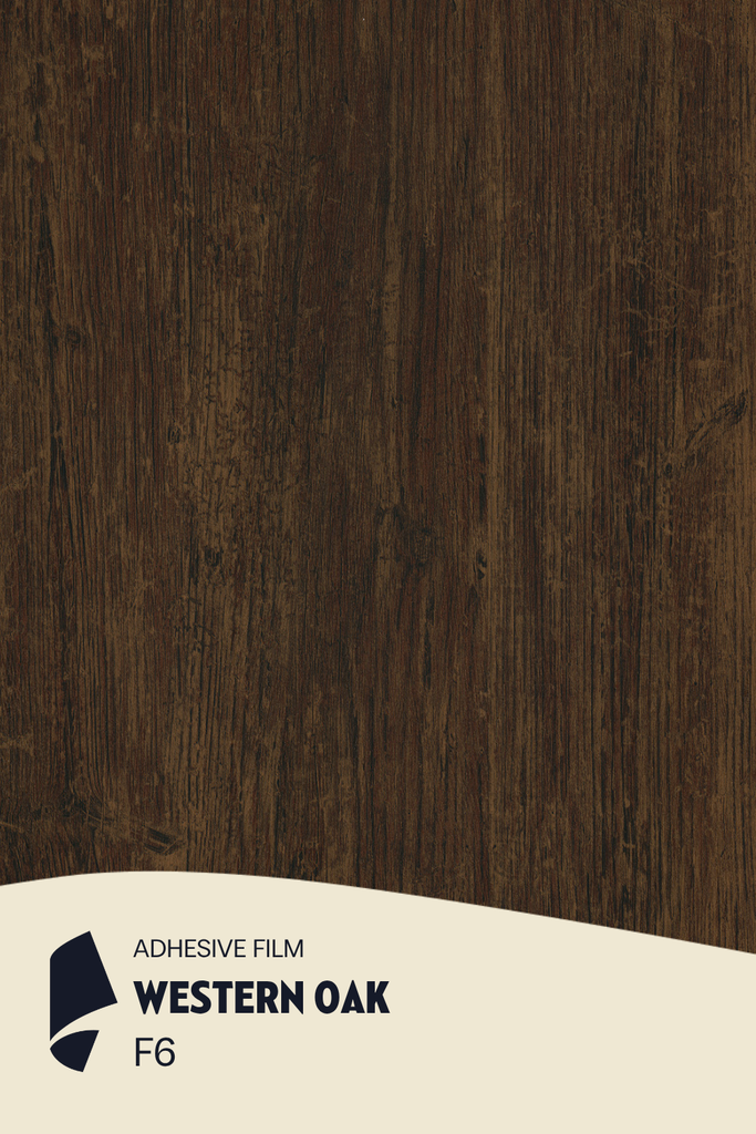 [F6/ML] Film Adhésif Bois Foncé Western Oak CoverStyl F6/LV (Au mètre linaire soit 1,22m² par ml)