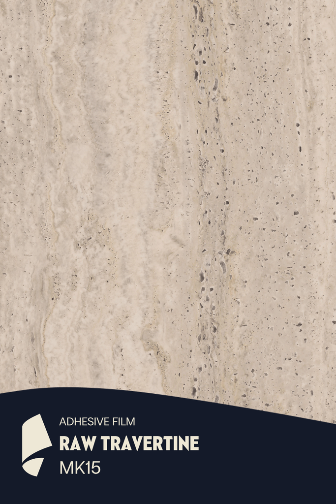 [MK15/ML] Film Adhésif Marbre Raw Travertine CoverStyl MK15/LV (Au mètre linaire soit 1,22m² par ml)
