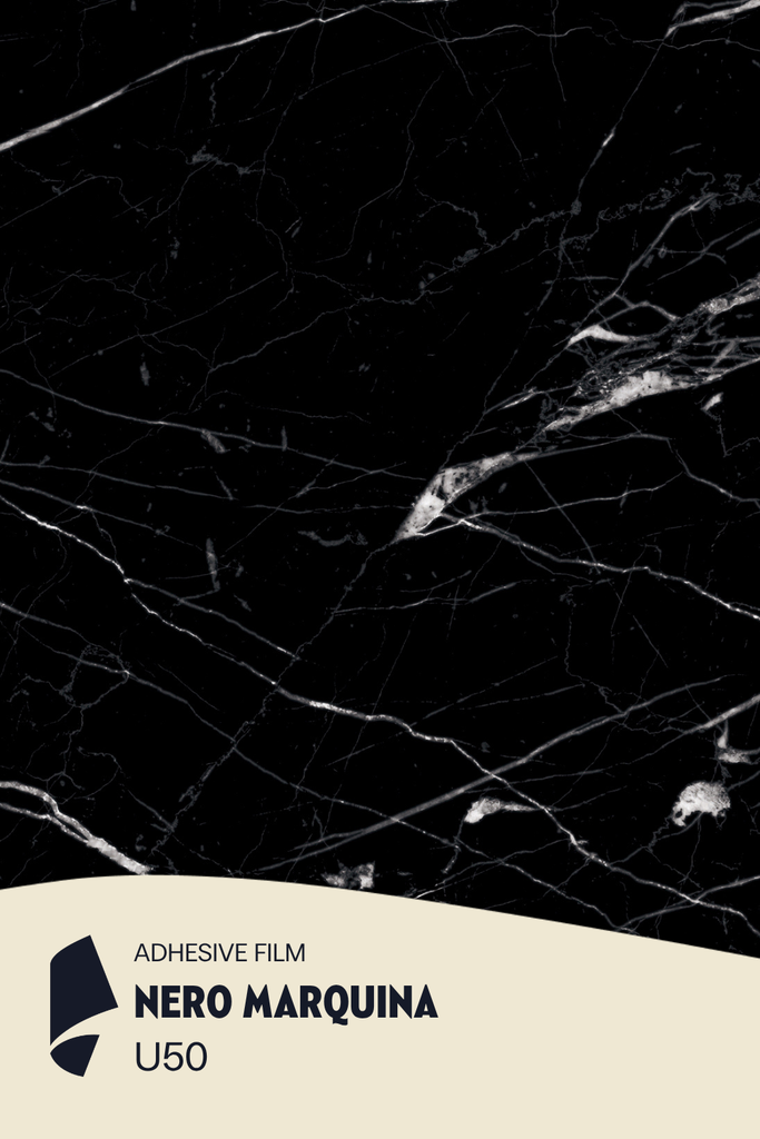 [U50/ML] Film Adhésif Marbre Nero Marquina CoverStyl U50/LV (Au mètre linaire soit 1,22m² par ml)