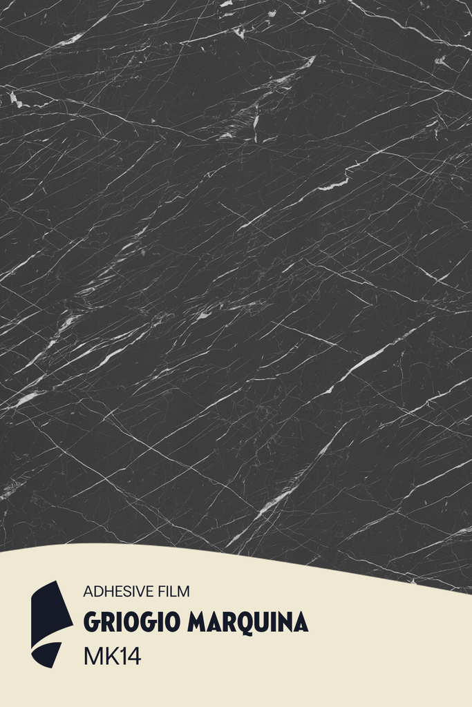[MK14/ML] Film Adhésif Marbre Griogio Marquina CoverStyl MK14/LV (Au mètre linaire soit 1,22m² par ml)
