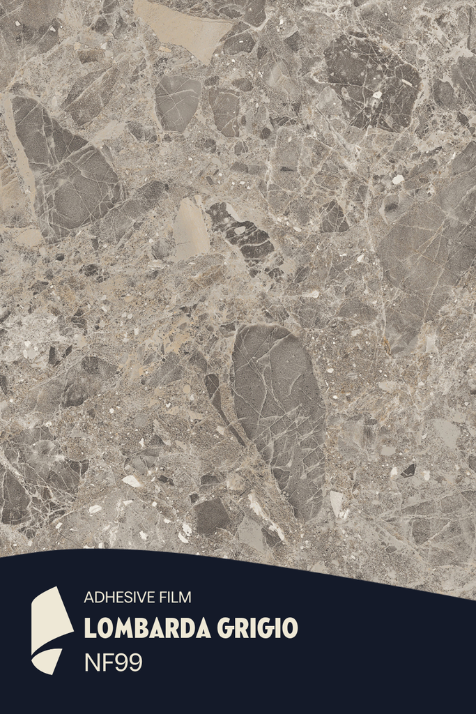 [NF99/ML] Film Adhésif Terrazzo Lombarda Grigio CoverStyl NF99/LV (Au mètre linaire soit 1,22m² par ml)