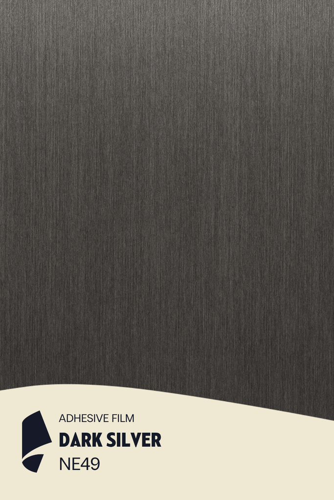 [NE49/ML] Film Adhésif Métal Brossé Dark Silver CoverStyl NE49/LV (Au mètre linaire soit 1,22m² par ml)