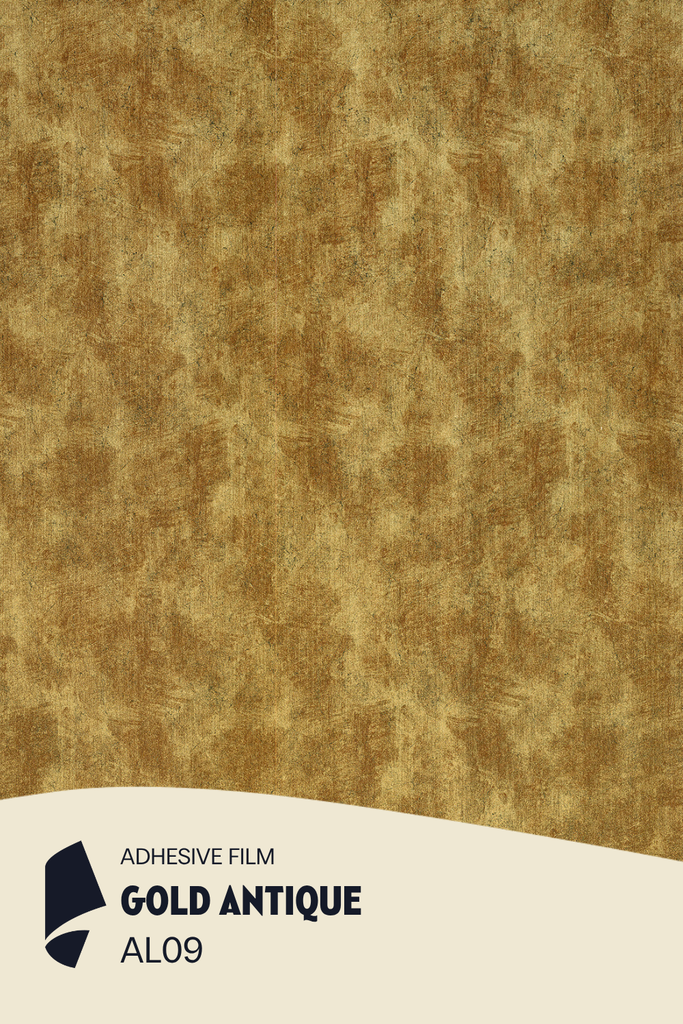 [AL09/ML] Film Adhésif Métal Rouillé Gold Antique CoverStyl AL09/PL/LV (Au mètre linaire soit 1,22m² par ml)