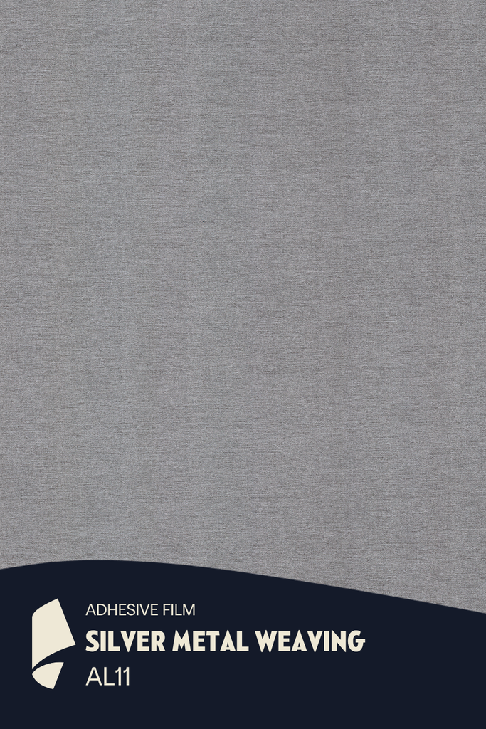 [AL11/ML] Film Adhésif Textile Métallique Silver Metal Weaving CoverStyl AL11/PL/LV (Au mètre linaire soit 1,22m² par ml)