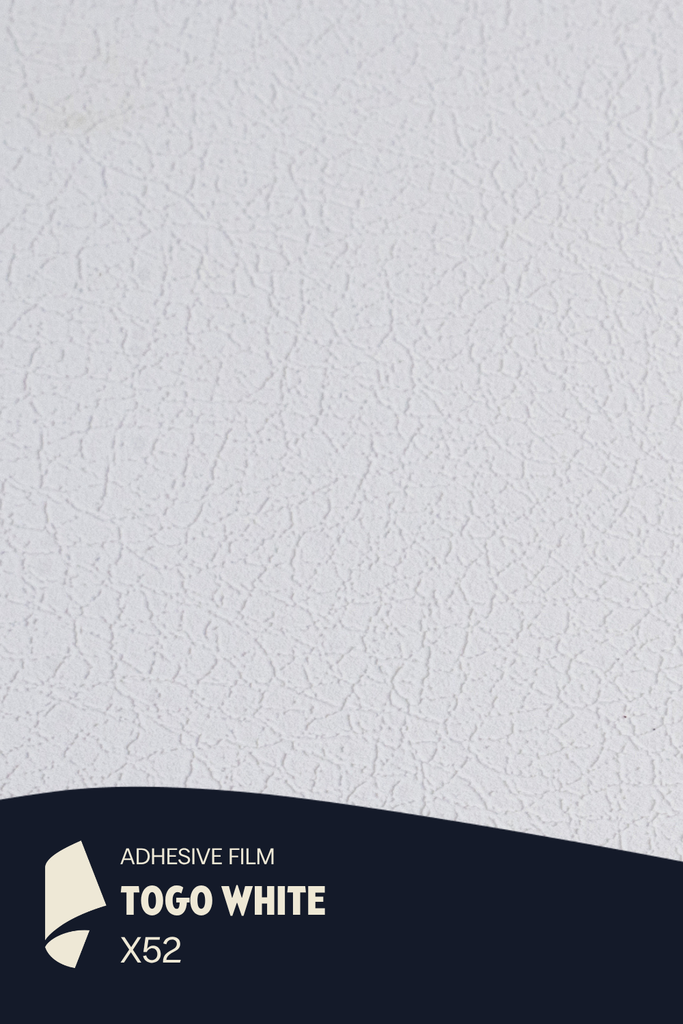[X52/ML] Film Adhésif Textile Cuir Togo white CoverStyl X52/LV (Au mètre linaire soit 1,22m² par ml)