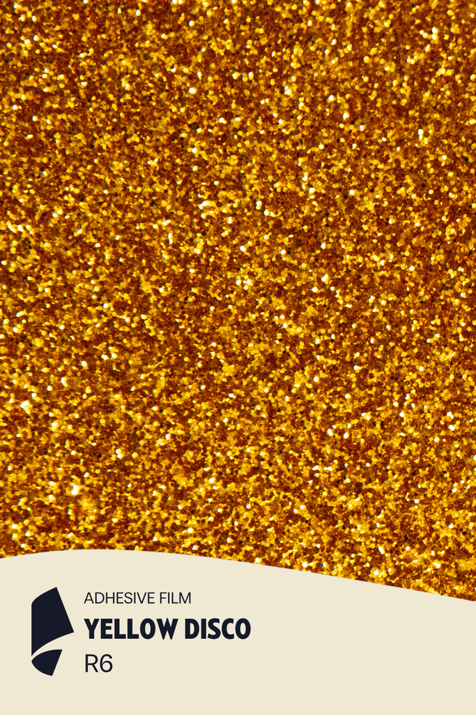 [R6/ML] Film Adhésif Paillette Yellow Disco CoverStyl R6/LV (Au mètre linaire soit 1,22m² par ml)