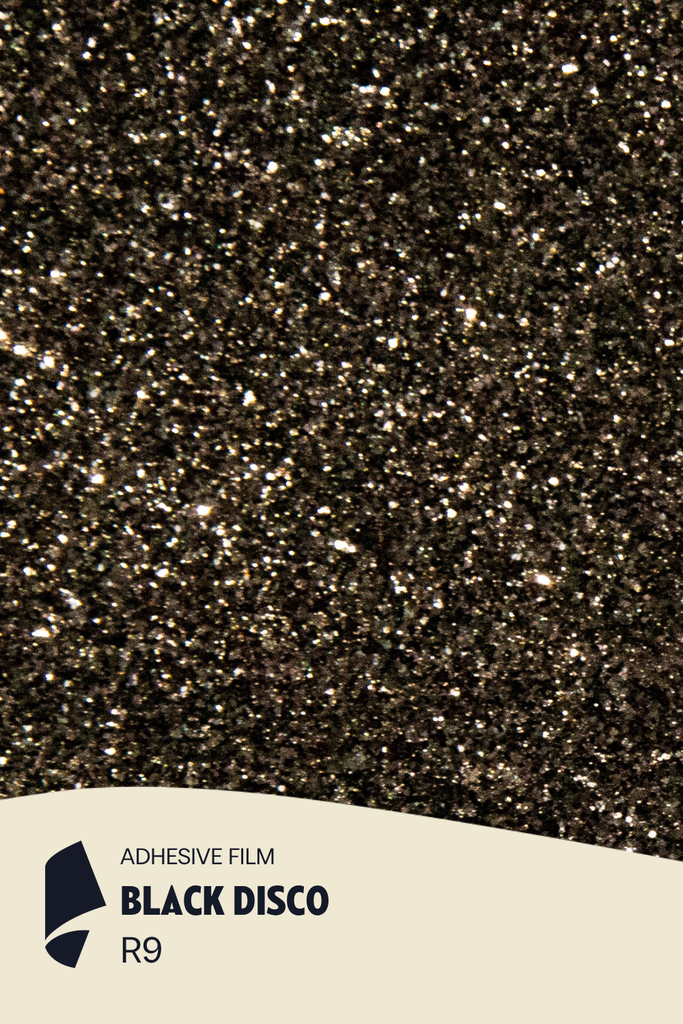 [R9/ML] Film Adhésif Paillette Black Disco CoverStyl R9/LV (Au mètre linaire soit 1,22m² par ml)