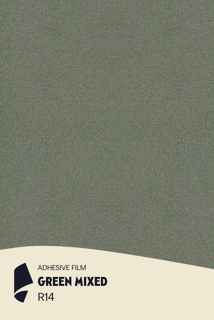 [R14/ML] Film Adhésif Paillette Green Mixed CoverStyl R14/LV (Au mètre linaire soit 1,22m² par ml)