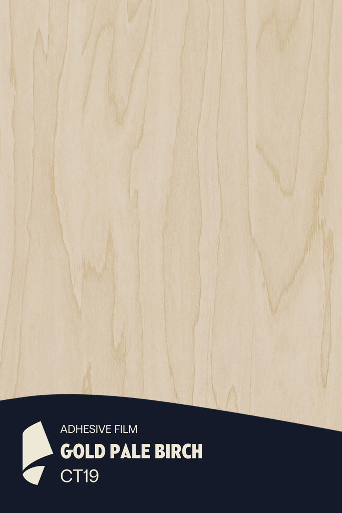 [CT19/ML] Film Adhésif Bois Clair Gold Pale Birch CoverStyl CT19/LO (Au mètre linaire soit 1,22m² par ml)