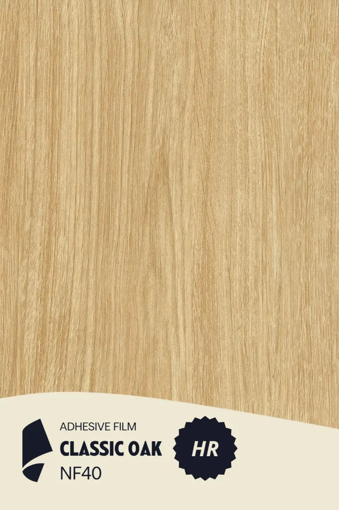 [HR-NF40/ML] Film Adhésif Haute Résistance Bois Clair Classic Oak CoverStyl HR-NF40/LV (Au mètre linaire soit 1,22m² par ml)